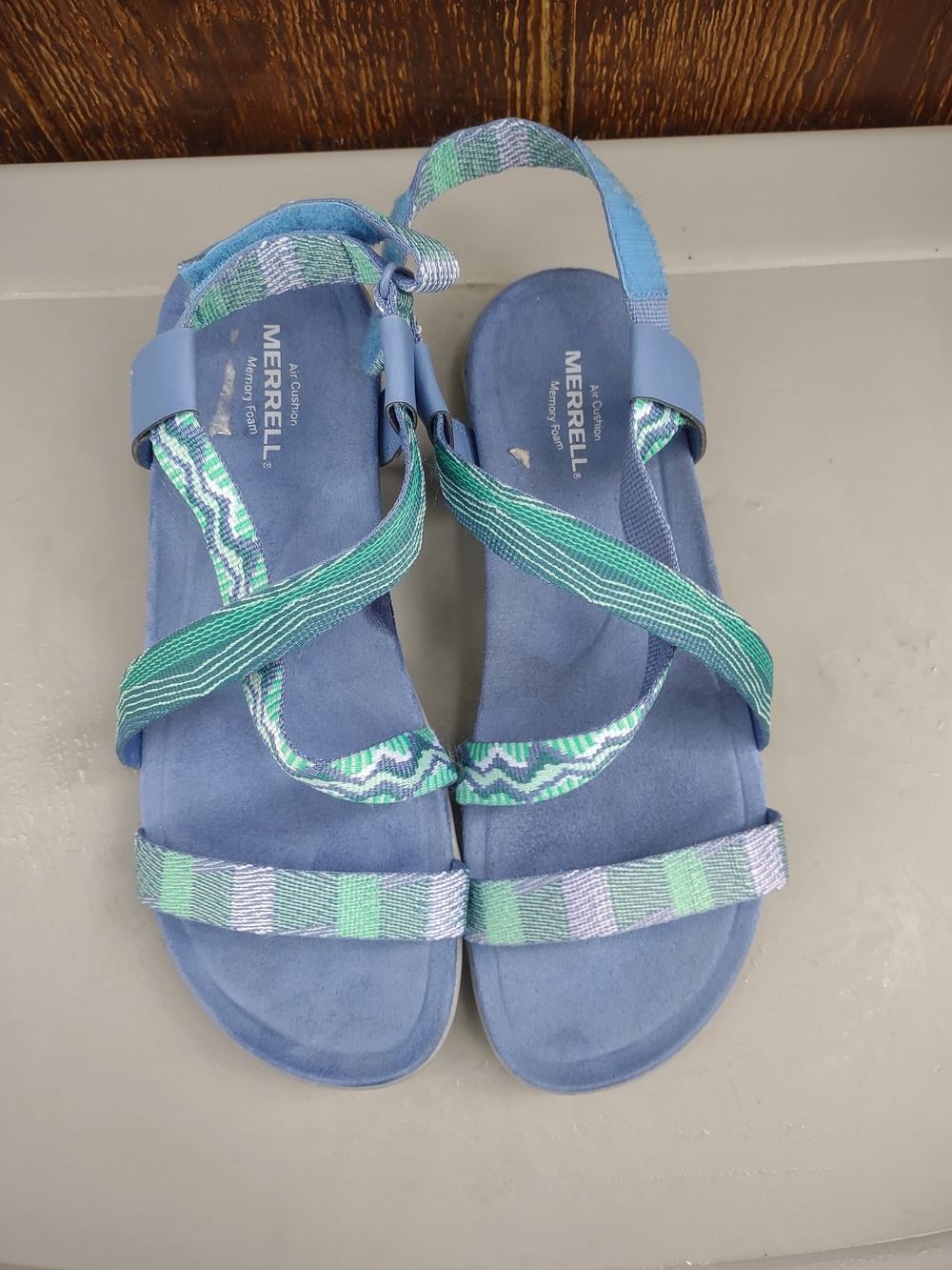 Merrell District Kalbury Cross-Strap sandals, Thistle Blue Women's 11